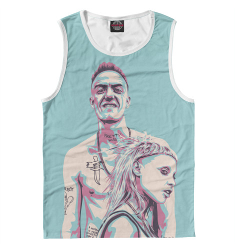 

Майки Print Bar, Белый, Die Antwoord: Ninja and Yolandi (Blue)