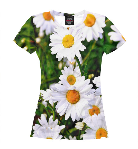 

Футболки Print Bar, Белый, Ромашки