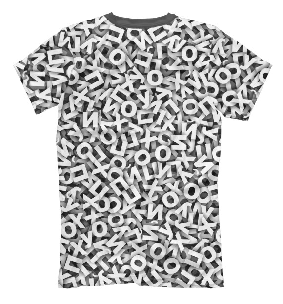 Мужская футболка с изображением Буквы йухоп цвета Белый