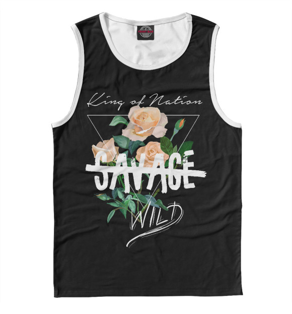 Майка для мальчика с изображением King of Nation цвета Белый