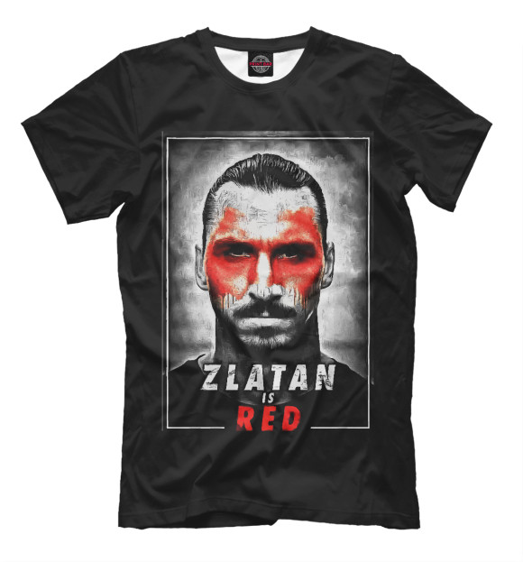 Футболка для мальчиков с изображением Zlatan is Red цвета Черный