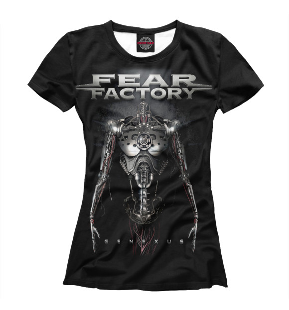 Футболка для девочек с изображением Fear Factory цвета Белый