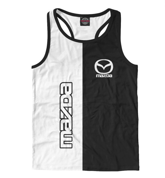 Мужская майка-борцовка с изображением Mazda цвета Белый