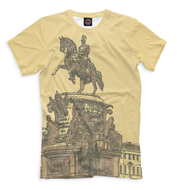 Футболка для мальчиков с изображением Санкт-Петербург цвета Бежевый