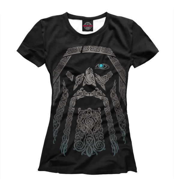 Женская футболка с изображением Odin цвета Белый