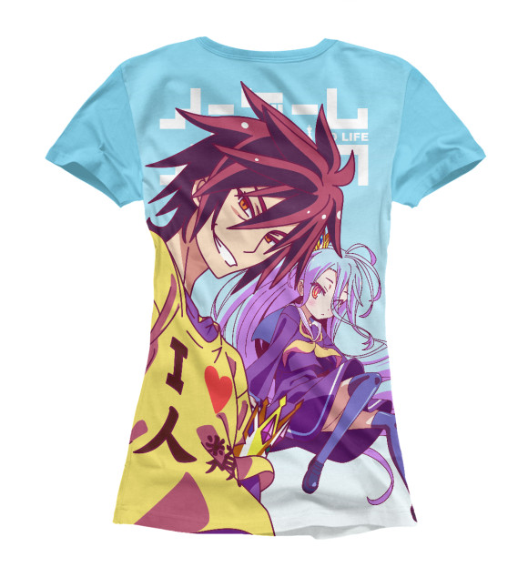 Футболка для девочек с изображением No Game No Life цвета Белый