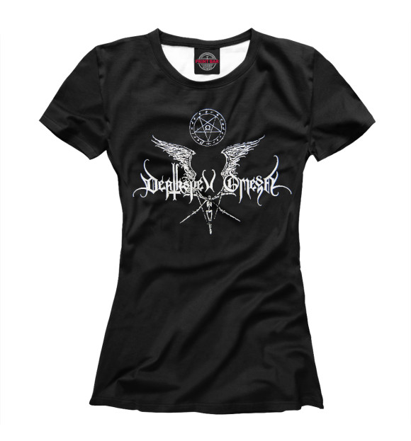Футболка для девочек с изображением Deathspell Omega цвета Белый