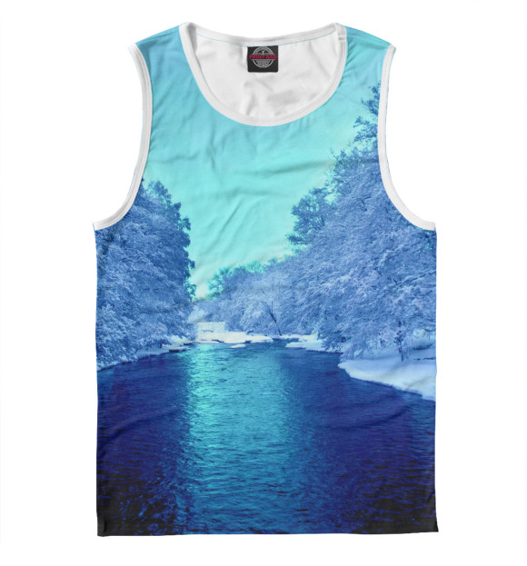 Майка для мальчика с притом Зима цвета Белый Майка для мальчика с изображением Зима цвета Белый