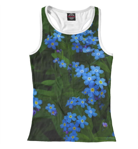 

Майки борцовки Print Bar, Белый, Незабудки