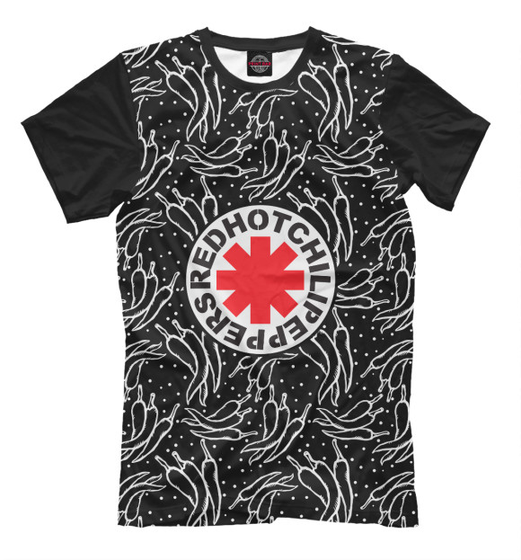 Мужская футболка с изображением Red Hot Chili Peppers цвета Черный