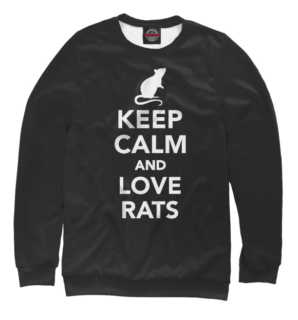 Женский свитшот с изображением Love Rats цвета Белый