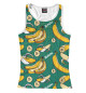 Женская майка-борцовка Banana pattern
