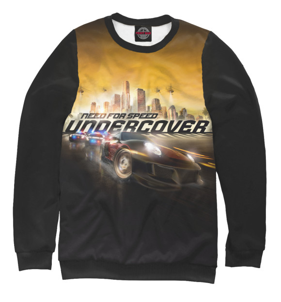 Мужской свитшот с изображением Need For Speed Undercover цвета Белый