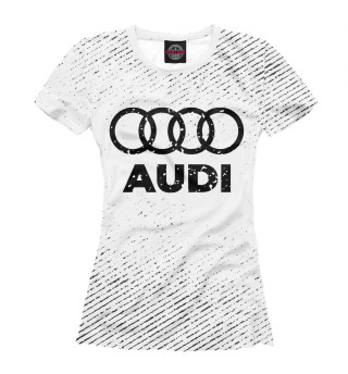 Женская футболка Audi гранж светлый