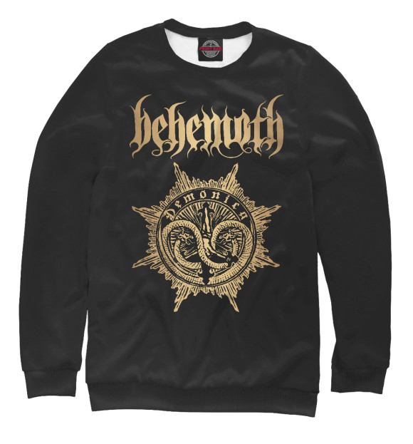 Свитшот для мальчиков с изображением Behemoth цвета Белый