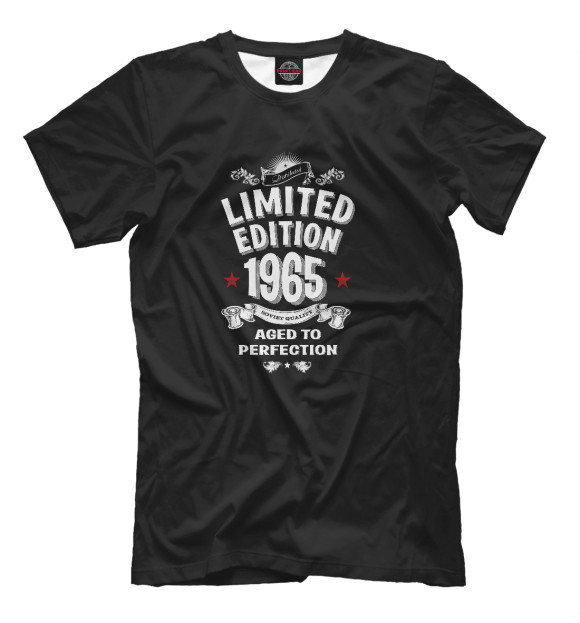 Мужская футболка с изображением Ограниченная серия 1965 цвета Черный