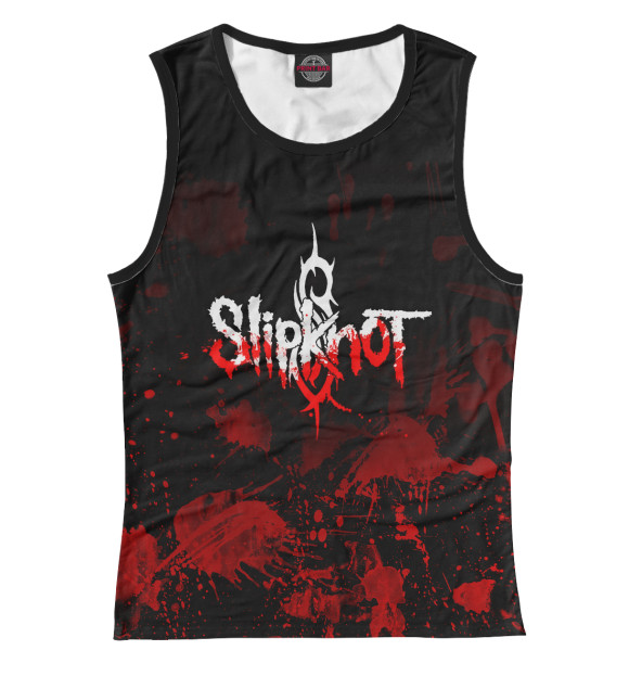 Майка для девочки с изображением Slipknot цвета Белый