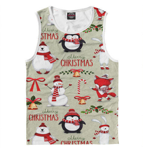 

Майки Print Bar, Белый, Christmas