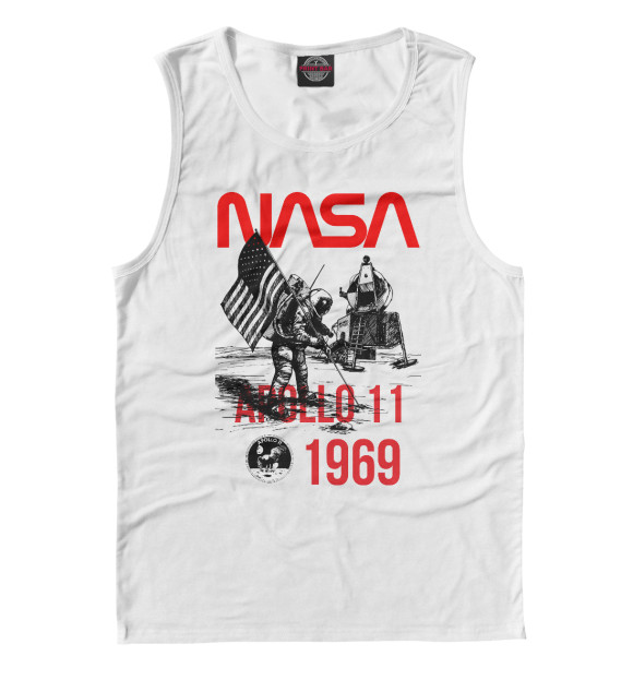 Майка для мальчика с изображением Nasa Apollo 11, 1969 цвета Белый