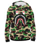 Мужское худи Bape Shark