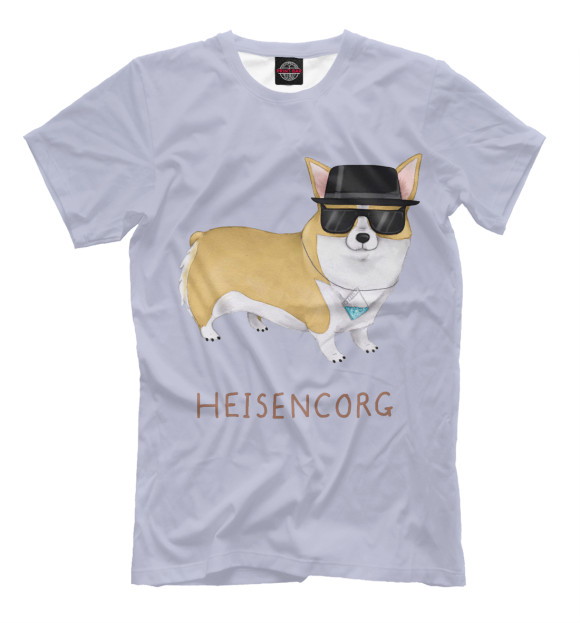 Мужская футболка с изображением Heisencorg цвета Бежевый