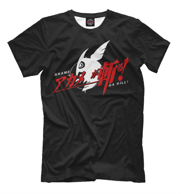 Мужская футболка с изображением Убийца Акамэ цвета Черный