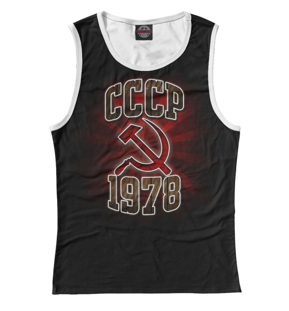 Майка для девочки с изображением 1978 цвета Белый