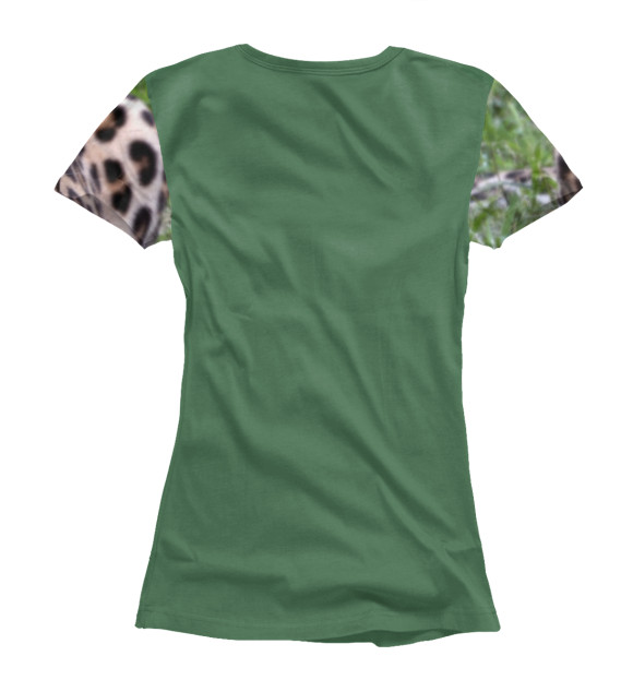 Женская футболка с изображением леопард цвета Белый