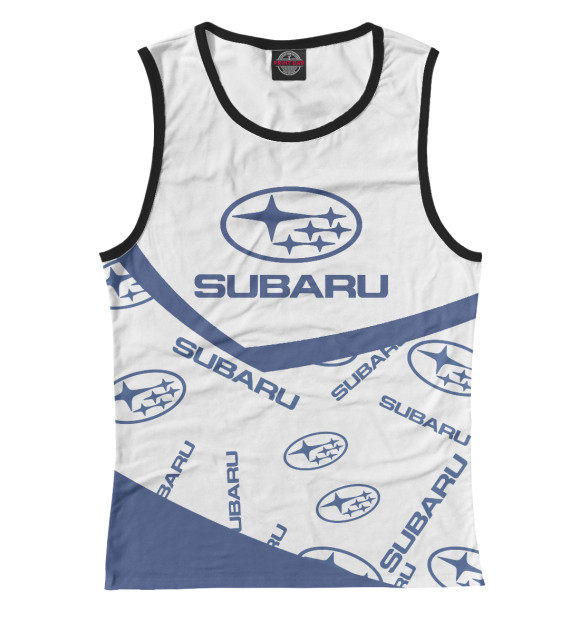 Майка для девочки с изображением Subaru цвета Белый