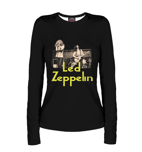 Женский лонгслив с изображением Led Zeppelin цвета Белый