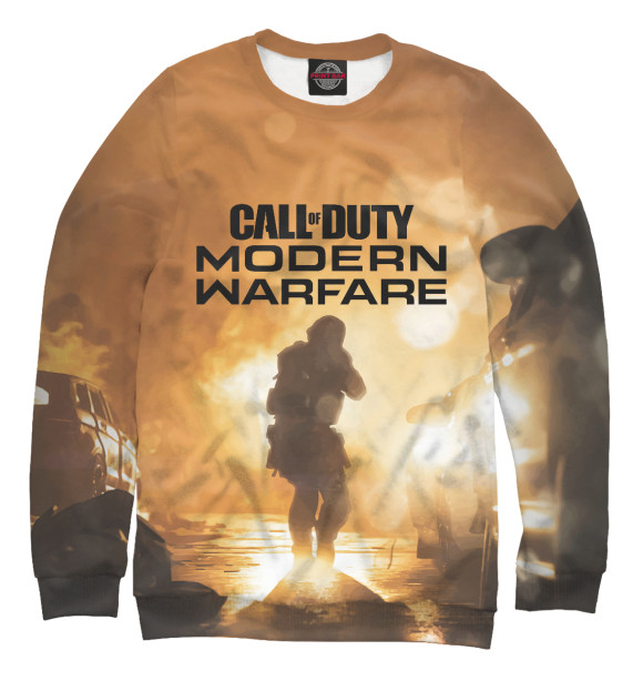 Свитшот для девочек с изображением Call of Duty: Modern Warfare 2019 цвета Белый