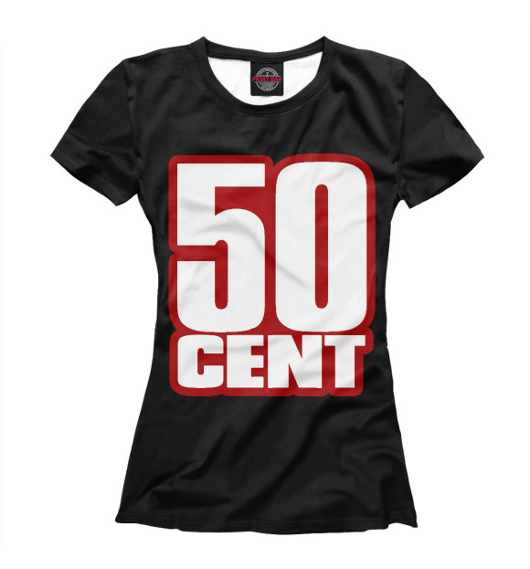Женская футболка с изображением 50 Cent цвета Белый