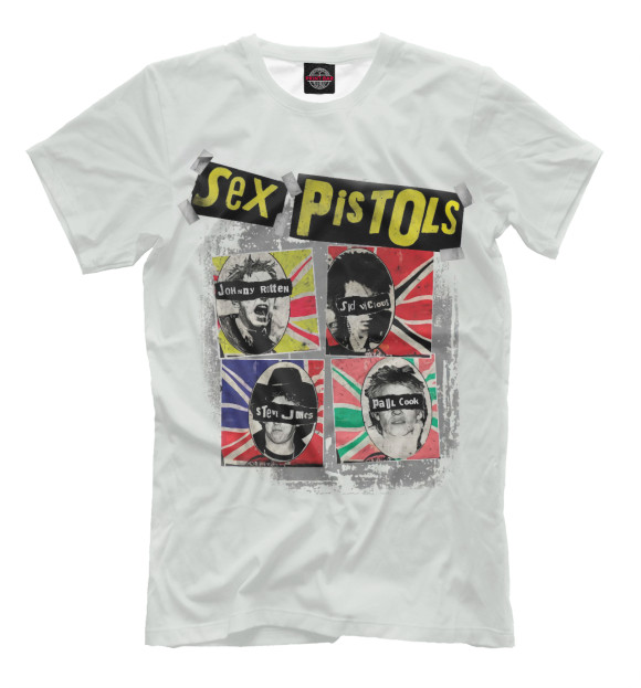 Мужская футболка с изображением Sex Pistols цвета Бежевый