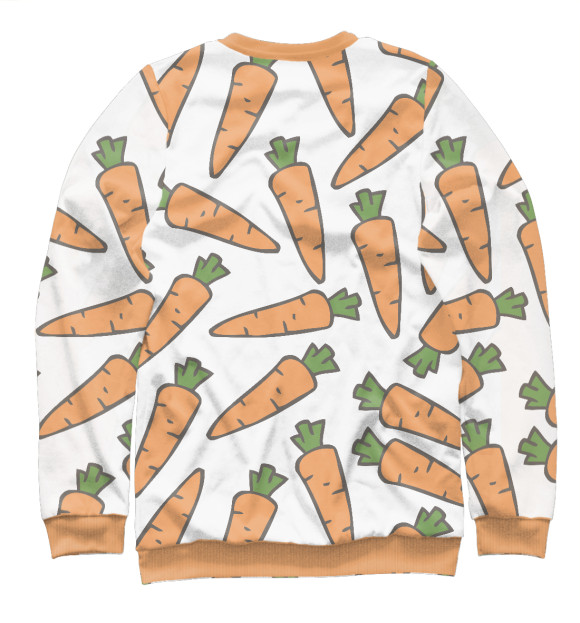 Женский свитшот с изображением Морковь цвета Белый