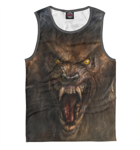 Майка для мальчика с притом Оборотень цвета Белый Майка для мальчика с изображением Оборотень цвета Белый