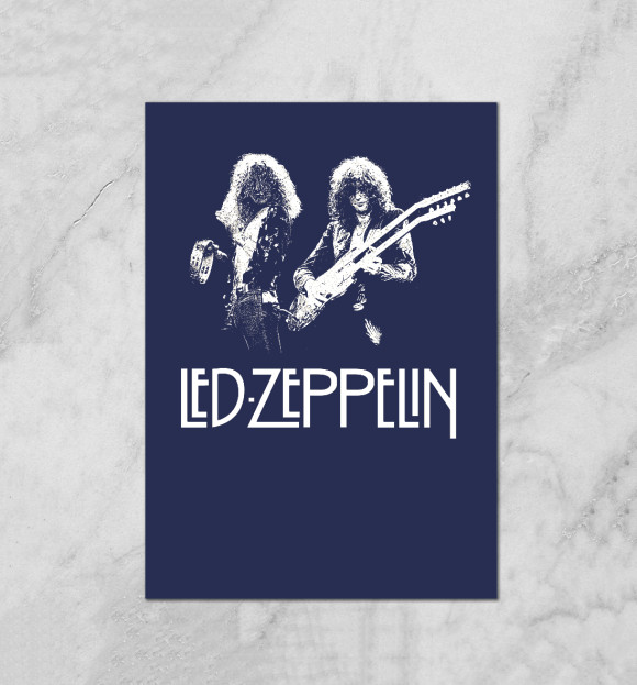 Плакат с изображением Led Zeppelin цвета Белый