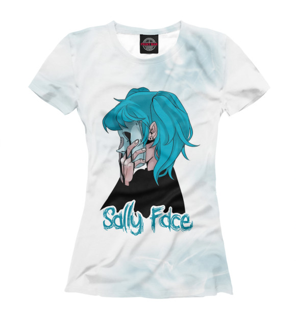 Футболка для девочек с изображением Sally Face цвета Белый