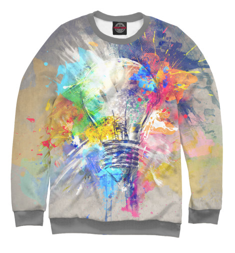 

Свитшоты Print Bar, Белый, Лампочка