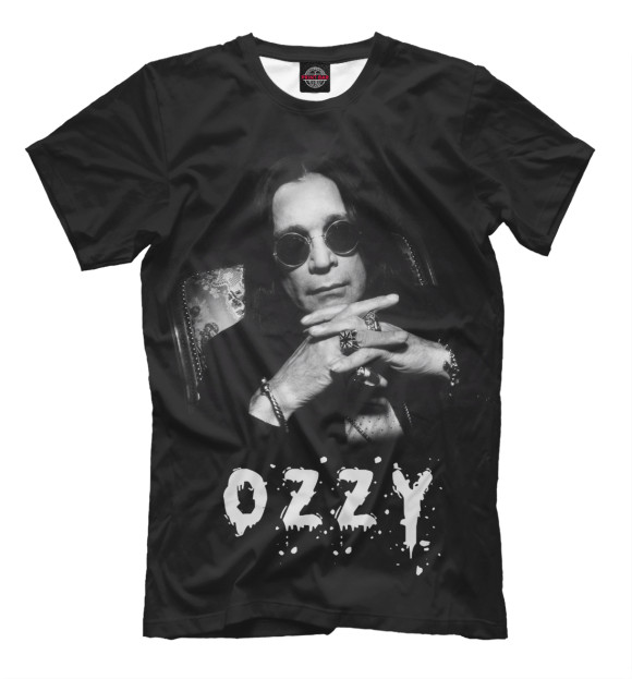 Мужская футболка с изображением Ozzy Osbourne цвета Черный