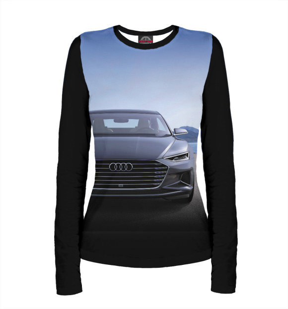Женский лонгслив с изображением Audi цвета Белый