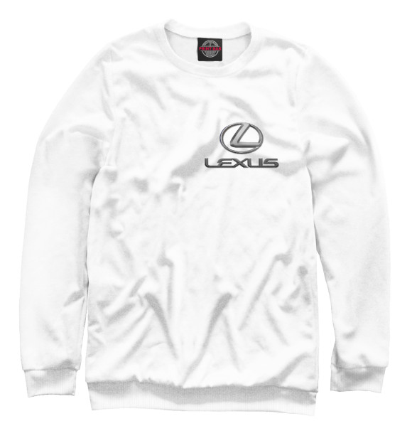 Мужской свитшот с изображением Lexus цвета Белый