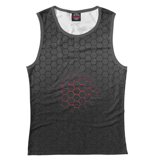 Майка для девочки с изображением Red Honeycomb цвета Белый