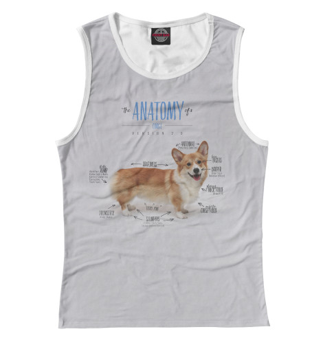 

Майки Print Bar, Белый, Welsh Corgi