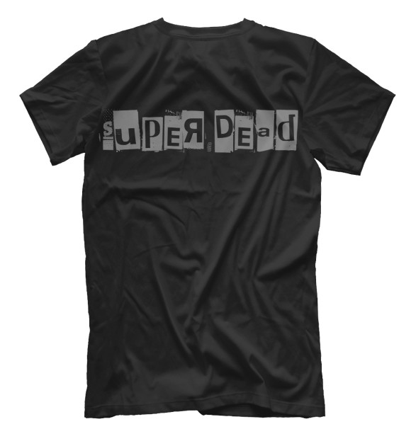 Мужская футболка с изображением Super Dead цвета Белый