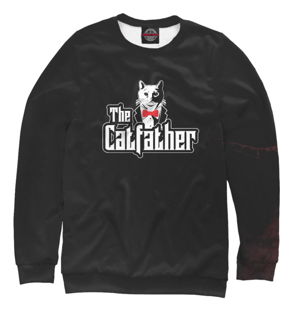 Свитшот для девочек с изображением CATS The Catfather цвета Белый