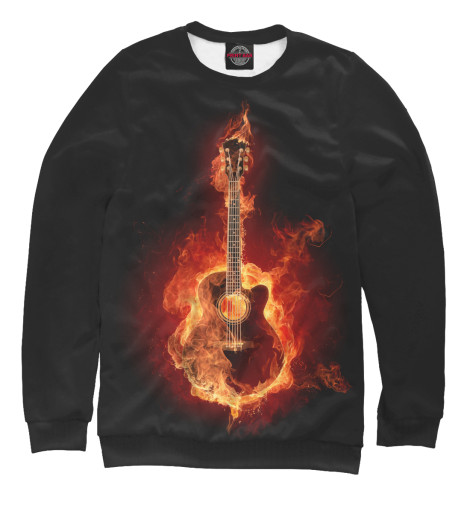 

Свитшоты Print Bar, Белый, Горящая гитара