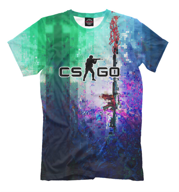 Мужская футболка с изображением CS : GO цвета Молочно-белый