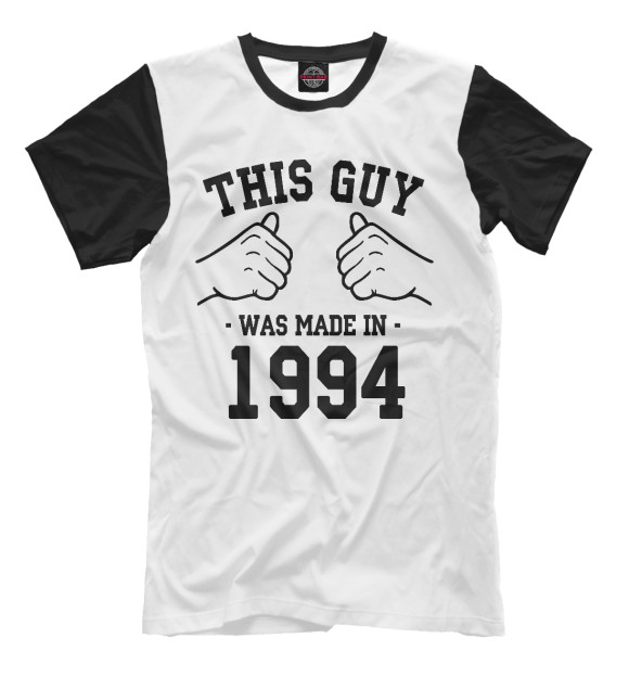 Мужская футболка с изображением 1994 цвета Молочно-белый