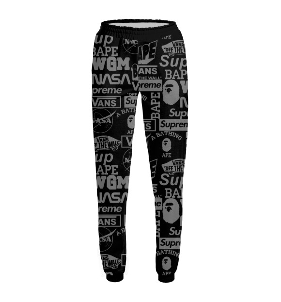 Женские спортивные штаны с изображением Bape shark цвета Белый