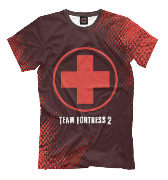 Мужская футболка с изображением Team Fortress 2 - Медик цвета Белый